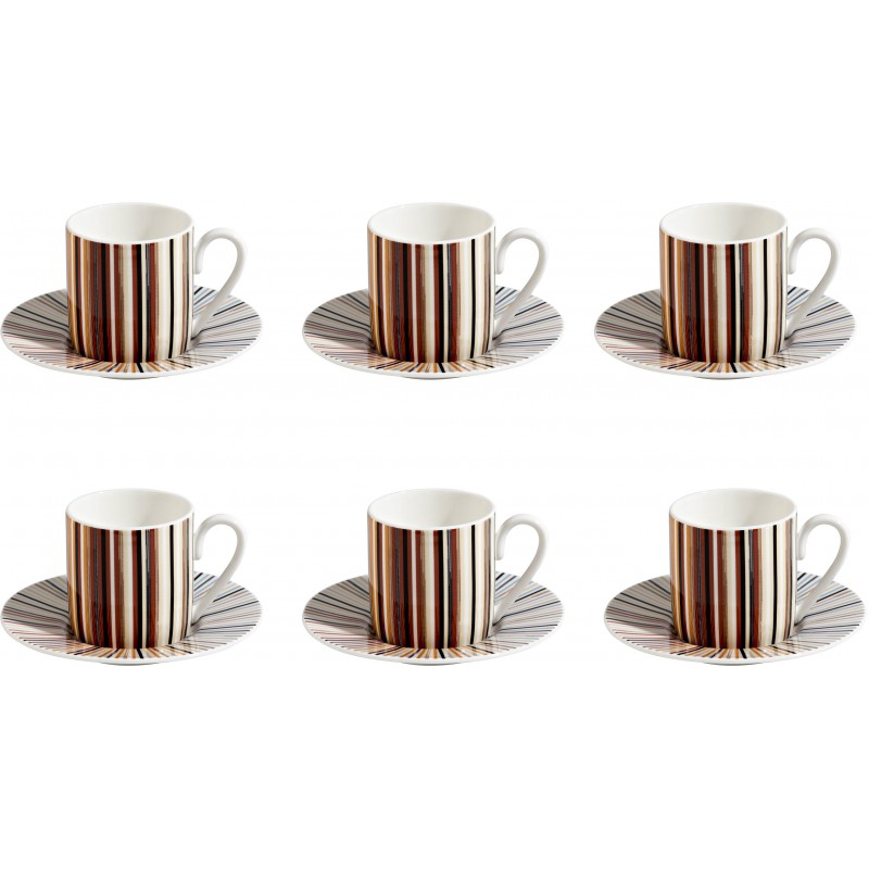 MISSONI - COFFEE CUP / COFFEE CUP & SAUCER - Cylindric shape - SET 6 PCS